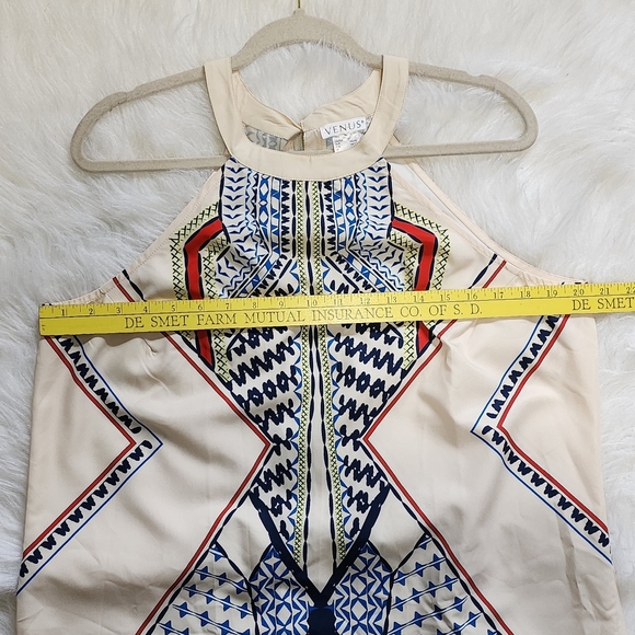 VENUS NWOT Geometric Abstract Sleeveless Midi Dress Size Large Aztec Event Party - Picture 12 of 13
